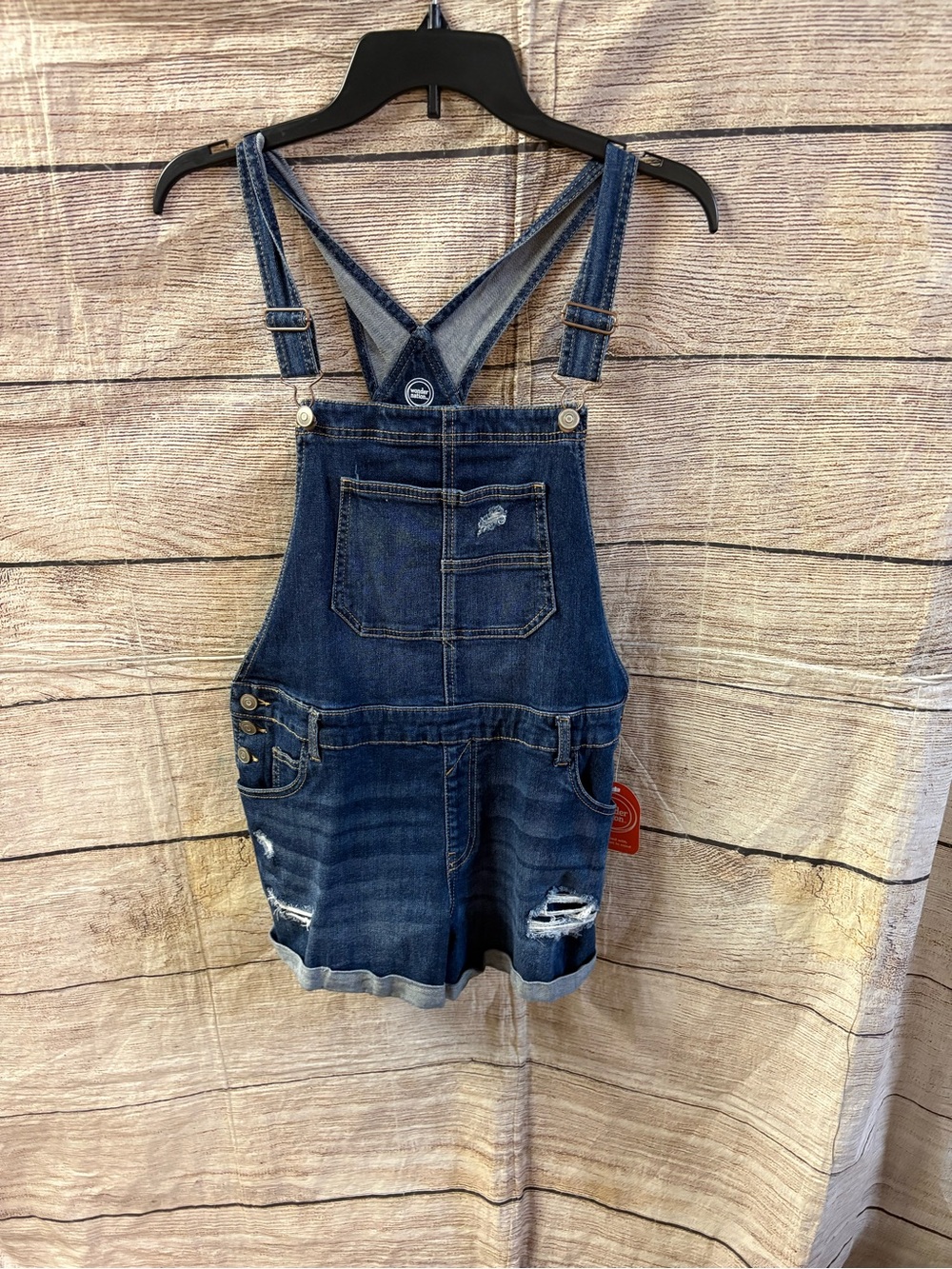 π Denim Short Overalls for Kids - Blue
